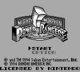 Mighty Morphin Power Rangers Title Screen